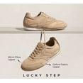 thumbnail image 4 of LUCKY STEP Retro Fashion Sneakers Thin Sole Lightweight Casual Shoes,Light Brown,Womens, 4 of 10