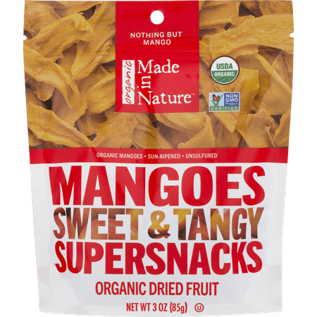 Made in Nature Organic Dried Fruit, Mangos, 3 Oz - Walmart.com