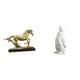 thumbnail image 1 of Figura decorativa de pingüino caballo, escultura, adorno coleccionable para escritorio, estantería, sala de estar, dormitorio, oficina, hogar., 1 of 8
