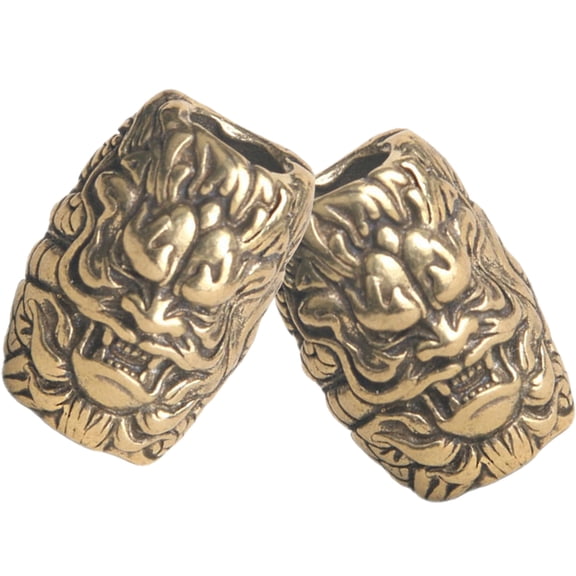 SEWCHICS Antique Golden Brass Beads for DIY Jewelry Making, Sturdy and Durable 2Pcs