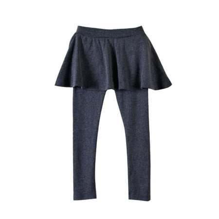 

SYNPOS Toddler Girls Footless Leggings with Ruffle Tutu Skirt Stretchy Pants Teenage Child Tight Legging 3-11 Years