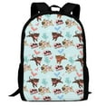 thumbnail image 5 of Lafuoo Cute Pug Dogs Pattern Large Capacity Backpack, Durable Adjustable Straps Campus, Travel, Work Computer Backpack, Unisex-One Size, 5 of 7