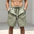 thumbnail image 2 of WERYOUNG Casual Solid Color Shorts For Men Versatile Everyday Wear Comfort Fit Knit Shorts Versatile Bottoms L, 2 of 4