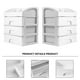 thumbnail image 3 of GOOHOCHY Organizador de maquillaje de escritorio con cajón para cosméticos, caja de almacenamiento estratificada, tres capas (blanco), 3 of 8