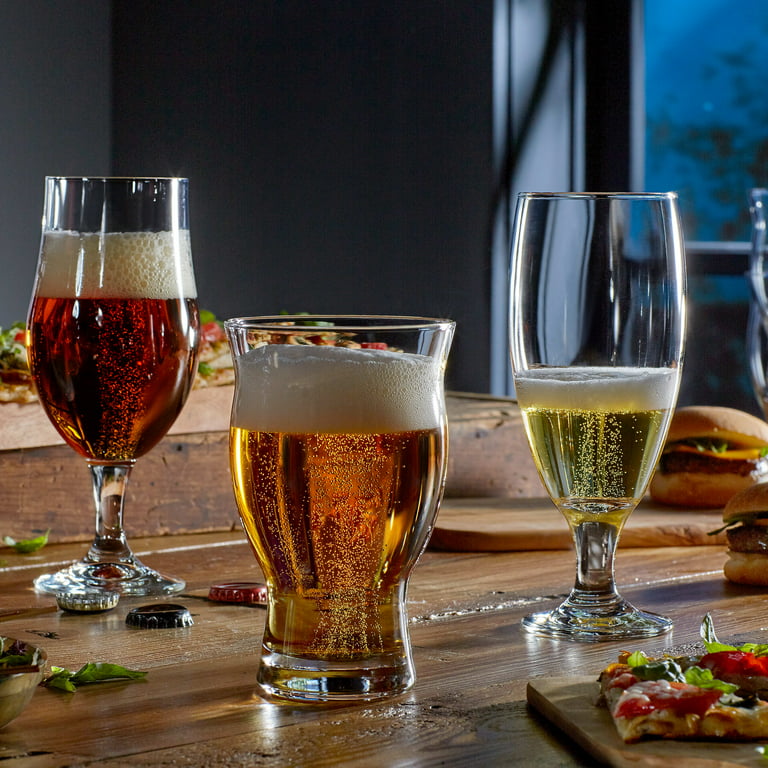 Libbey Craft Brews Nucleated Belgian Beer Glasses Set of 4