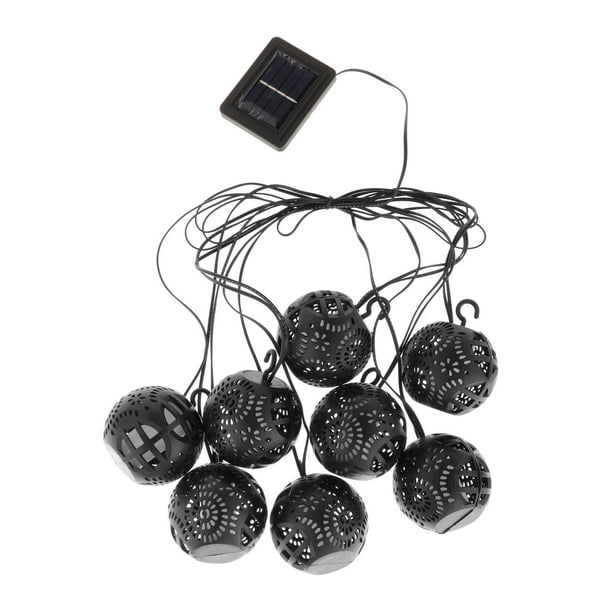 Luces de bola de cadena solar LED al aire libre impermeable blanco cálido decoración de patio de jardín 8 LED Zulema luces decorativas de cadena