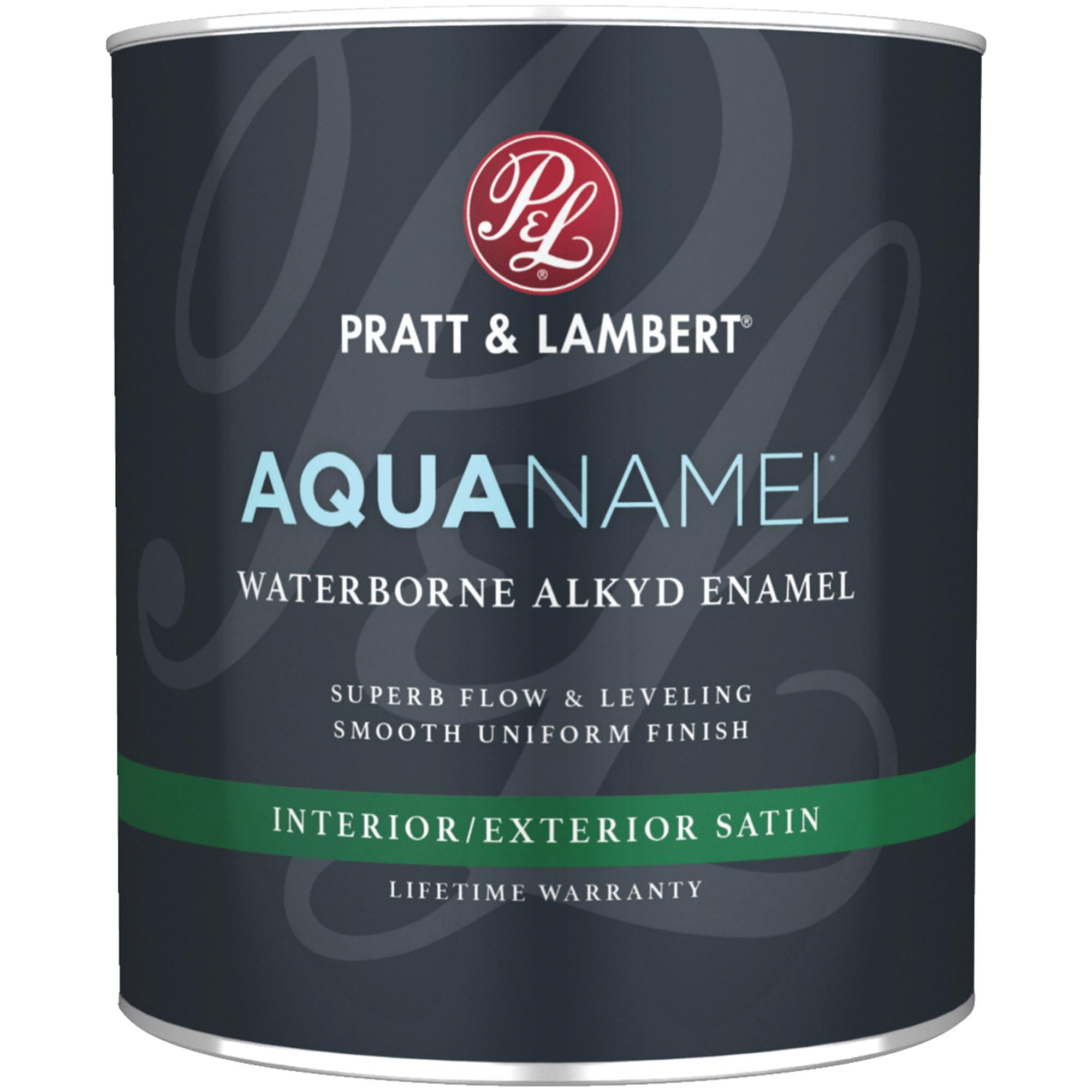 Pratt & Lambert Aquanamel Waterborne Alkyd Satin Interior/Exterior Enamel, Pastel Base, 1 Qt.