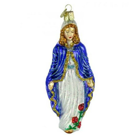 Old World Christmas Religious Virgin Mary Glass Ornament 10188 FREE