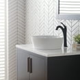 thumbnail image 4 of KRAUS Viva Round White Porcelain Ceramic Vessel Bathroom Sink with Pop-Up Drain, 15 3/4 in. D x 5 3/8 in. H, 4 of 16