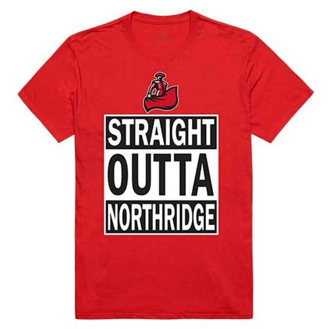 W Republic Apparel 511-166-R58-01 Straight Outta, California State Northridge, Red - Small