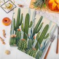 thumbnail image 3 of Green Cactus Kitchen Towels Set of 3, Watercolor Summer Botanical Beige Soft Microfiber Dish Towels, Absorbent Quick-Dry Washable Dishcloths for Kitchen Cleaning, Drying Dishes, 18x28 Inches, 3 of 9