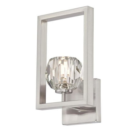 

1 Light LED Wall Fixture with Crystal Glass - Brushed Nickel
