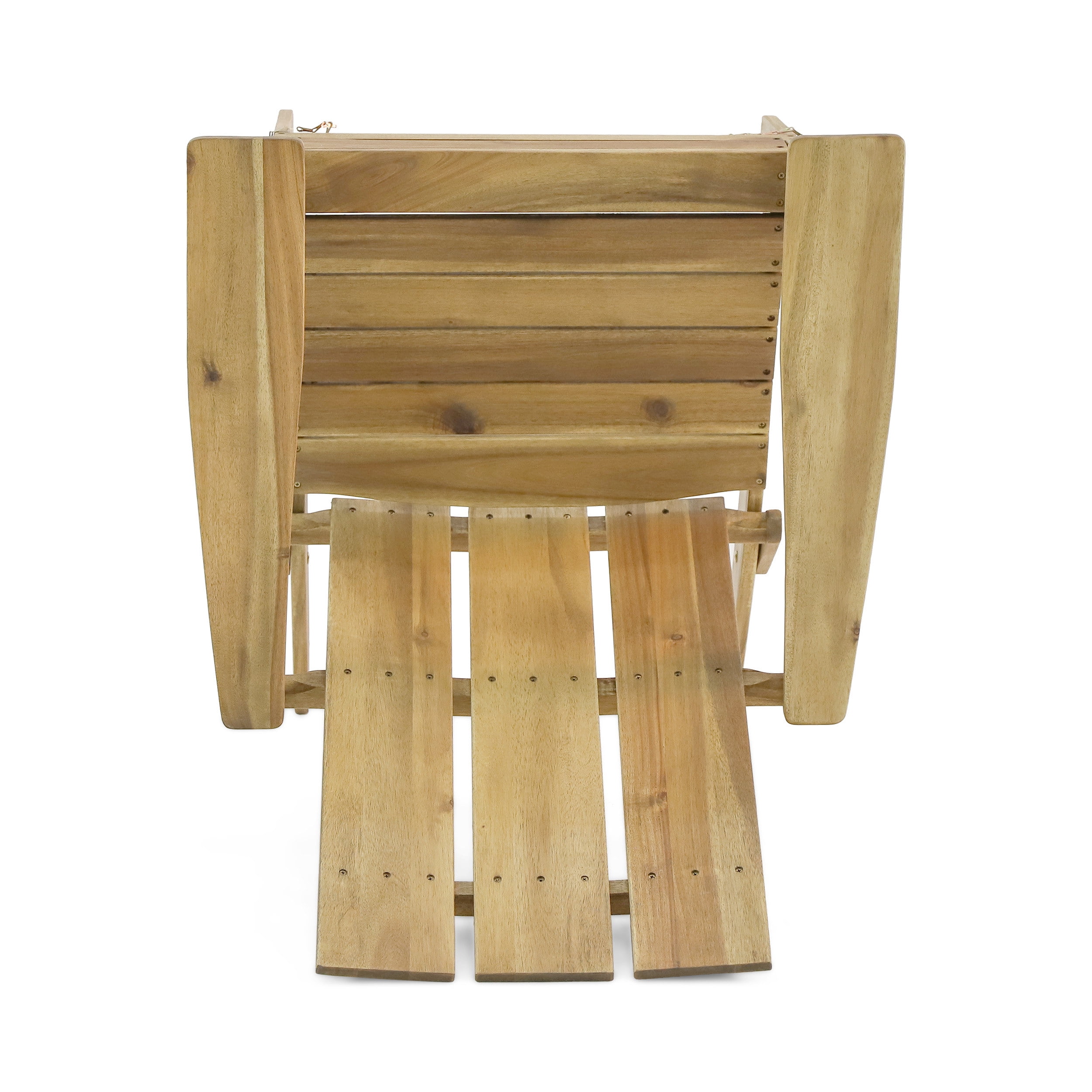 Noble House Zuma Outdoor Acacia Wood Foldable Adirondack Chair Natural Stained