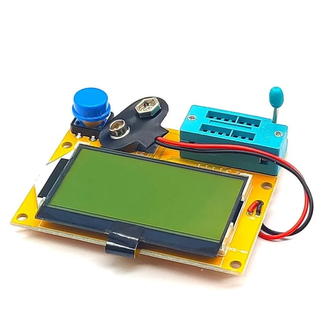TFixol LCR-T4 Testeur de Transistor Multifonctionnel avec Mesure de la Capacité et de la Résistance, Sans Batterie Incluse (Batterie Vendue Séparément)