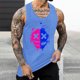 thumbnail image 4 of Camisetas de Tanque de los Hombres Tanque de los Hombres Incolor Gradiente de Impresión Cuello Redondo Correa Delgada Fuga Atrás Regular Casual Deportes Blusas de Tanque, 4 of 5