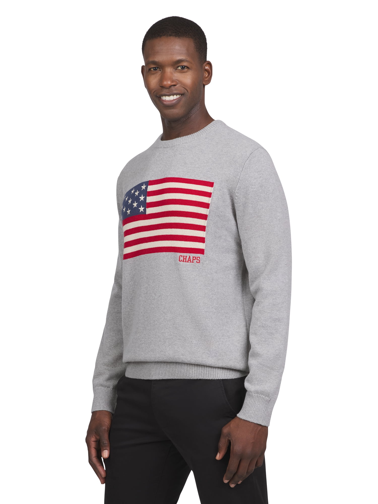 Chaps Men's & Big Men's Flag Cotton Crewneck Sweater, Sizes S-2XL