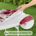 thumbnail image 5 of Pioneer Flower Floral Print Pattern Round Fitted Tablecloth with Elastic Edge,Dining Table Cover Waterproof,Outdoor Round Tablecloth for Camping,Dining,Indoor and Outdoor, 5 of 7