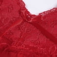 thumbnail image 3 of Ruiwill Lingerie Set For Women V Neck Lace Nightgown With Panties 2 Pieces Sleepwear Set Red, 3 of 6