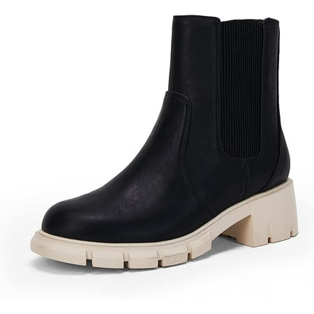 

Boys Girls Chelsea Boots Platform Mid Calf Waterproof Unisex Side Zipper Lug Sole Booties For Toddlers/Little Kids/Big Kids