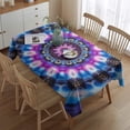 thumbnail image 2 of Colorful Tie Dye Mandala Pattern Rectangle Tablecloth 60"x84",Waterproof Polyester Rectangle Table Cloth, Wipeable Spillproof Polyester Tablecloth for Dining, Camping, Indoor and Outdoor, 2 of 5