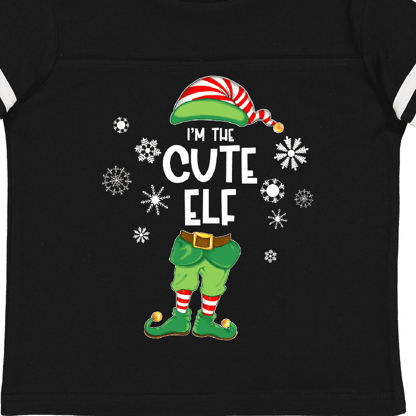 Inktastic Funny Christmas I'm the Cute Elf with Shoes and Hat Boys or Girls Toddler T-Shirt