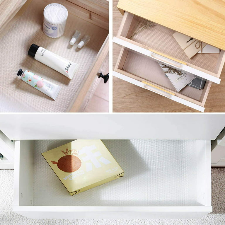Shelf Liner Non-Adhesive (Clear, 45x150cm) EVA Cupboard Cabinet