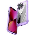 thumbnail image 2 of iPhone 13 Pro Max, Dteck Shockproof Rubber Armor Transparent PC Back Plating Alloy Case Hybrid Cover For iPhone 13 Pro Max,Purple, 2 of 9