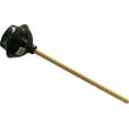 Kendik Rubber Toilet Plunger with Wood Handle. Clears Toilets, Sinks