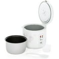 thumbnail image 2 of 8 Cup Cooked/4 Cup Uncooked Rice Cooker, Easy Clean Removable Non-stick Inner Pan and Rice Spatula, Simple One Touch Operation with Automatic Keep Warm Function, Safe Cool Touch Exterior, White, 2 of 2