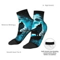 thumbnail image 6 of Rocae Blue Full Moon Wolf for Premium Adult Socks,Comfortable, Breathable, and Durable Socks, Perfect for Everyday Wear, 6 of 7
