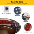 thumbnail image 3 of Elastic Fitted Round Tablecloth, American Flag Waterproof Stretch Table Cover for 45"-54" Tables, Vintage Eagle Blue Red USA Flag Washable Outdoor Tablecloths for Patio, Picnic, Camping, 3 of 9