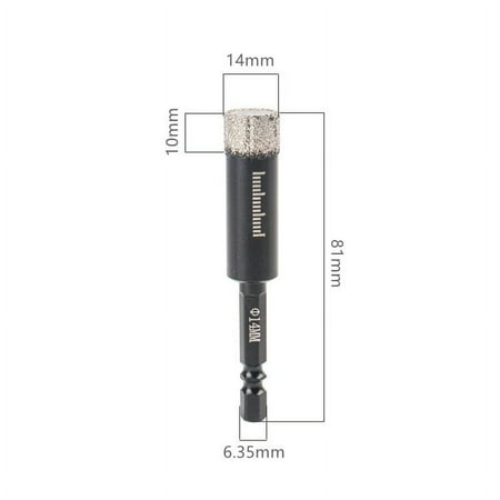 

BCLONG 6/8/10/12/14Mm Diamond Dry Drill Bits Hole Saw Cutter For Marble Ceramic Tile