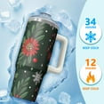 thumbnail image 4 of 30oz Christmas Snowman Stainless Steel Coffee Cup, Winter Insulated Holiday Travel Tumbler with Handle and Straw, Gifts for Men and Women, 4 of 5