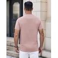 thumbnail image 4 of COOFANDY Men's 2 Pieces Cotton Linen Set Henley Shirt Long Sleeve and Casual Beach Pants Summer Yoga Outfits, 4 of 6