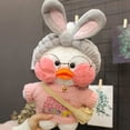 thumbnail image 3 of 30cm kawaii cosplay yellow Duck plush toys Cute Stuffed Duck Lalafanfan mimi Duck Hug Animals Toys Soft Plushies Children Toys, 3 of 5