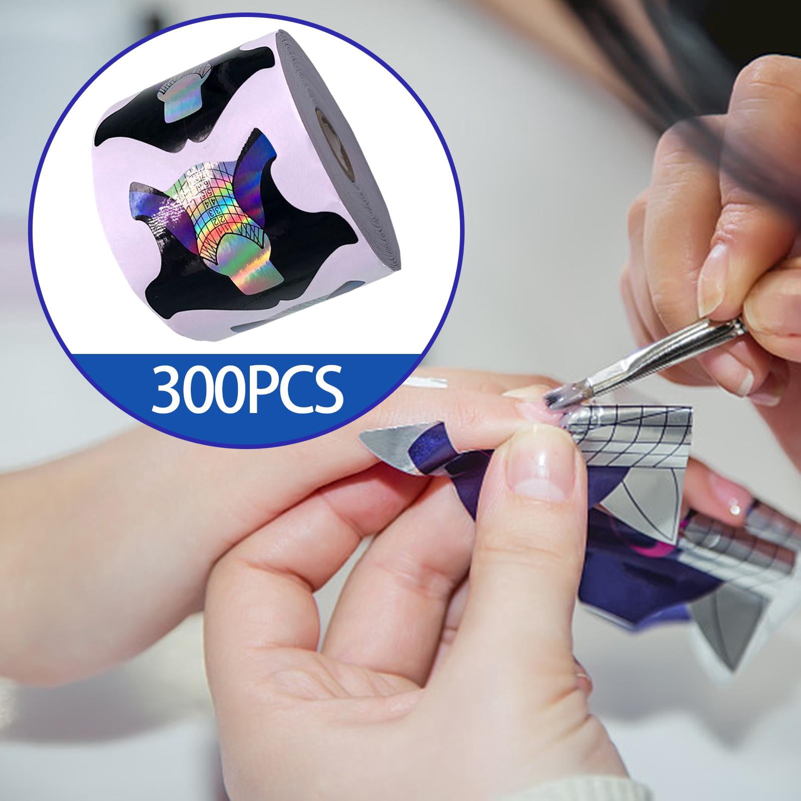 300Pcs Long Nail Forms for Acrylic Nails, Nail Extension Forms Manicure Extension Tool Nail Form Extension Sticker for Acrylic Nails Tips