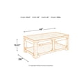 thumbnail image 4 of Bowery Hill Table Basse Relevable en Blanc Lavé, 4 of 6