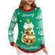 thumbnail image 2 of Suéter de cuello redondo para mujer, suéter navideño bordado, cuello redondo, manga larga, suéter cálido, suéter de cuello redondo, parte superior de poliéster para mujer, 2 of 9