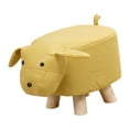thumbnail image 2 of Reposapiés infantil con forma de animal, taburete creativo con forma de escalón, taburete otomano con bonitos dibujos animados. Perro amarillo, 2 of 9