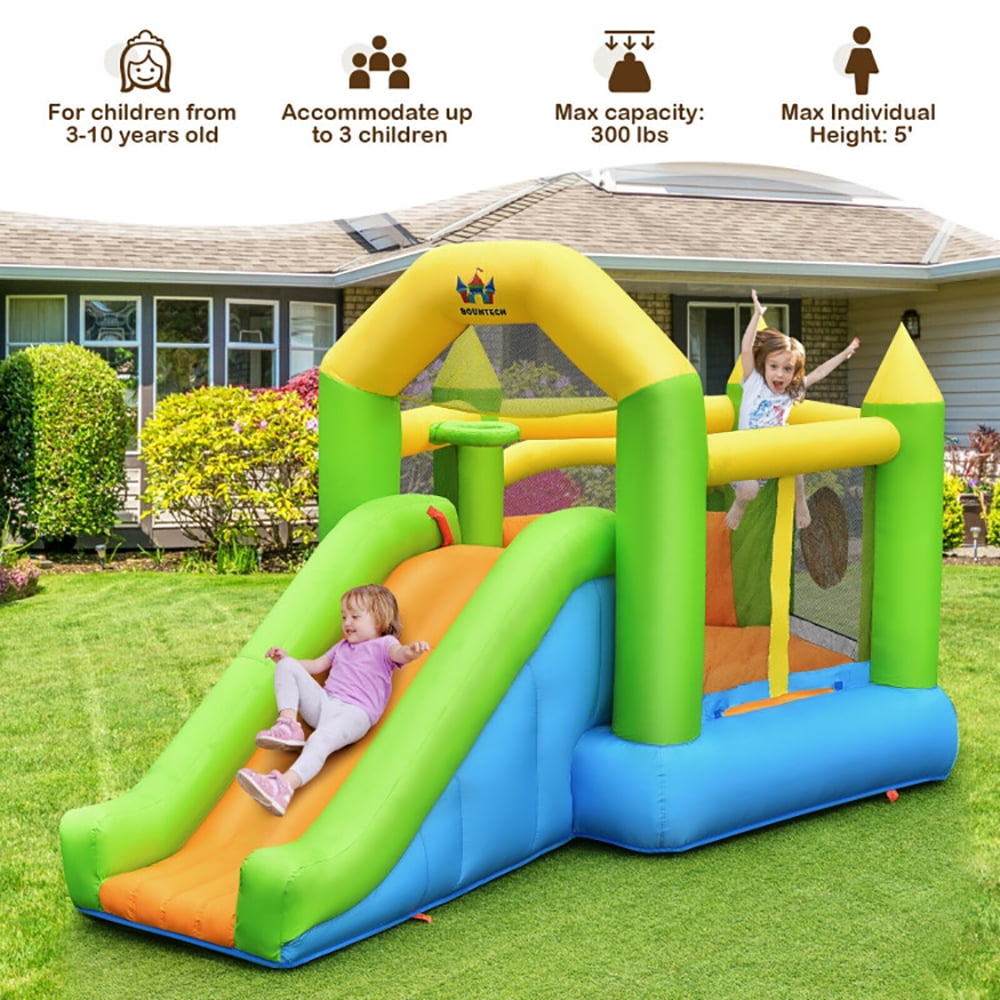 Aimee Lii Inflatable Ball Game Bounce House Without Blower, Playhouse for Kids Outdoor
