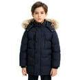 thumbnail image 2 of XXWXYD Boys Winter Down Coat Lightweight Insulated Puffer Jacket Kids Wind Water 𝖱esistant Quilted Hooded Outerwear Snow Coat Thermal Reflective Parka, 2 of 9