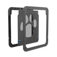 thumbnail image 2 of Puerta para perros con mosquitera para puerta corredera, apertura interior, puerta para perros de 12 x 14 pulgadas, puerta mosquitera con puerta para perros incorporada, color negro, 2 of 5