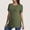 Green, variant on Women's Maternity Tops Crewneck Short Sleeve Shirts Casual Loose Tunic Tops Split Hem Ribbed Summer Blouses Pregnancy Clothes