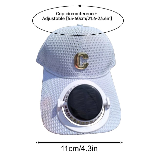 Chapeau Ventilateur Solaire, Chapeau de Pêche Extérieur à Grand Bord avec Ventilateur à 3 Vitesses Réglables, Chapeau de Protection Solaire Rechargeable par USB et à Recharge Solaire pour Hommes, Chapeau Rafraîchissant pour la Randonnée, le Jardinage et les Voyages