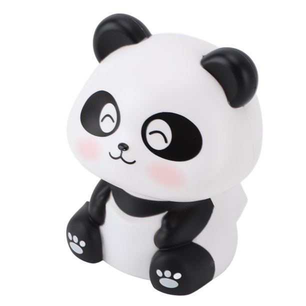 Figura De Panda Con Energía Solar, Riqueza De La Suerte Que Acoge Con La Escultura De Animales Con Asiento De Adornos Para El Automóvil De Escritorio, Panel De Recepción De
