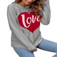 thumbnail image 2 of MesaSe Chandail de la Saint-Valentin pour Femmes à Manches Longues Col Rond Mignon avec Cœur Tricoté, 2 of 6