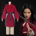 thumbnail image 2 of Disney película Mulan Cosplay disfraz Hanfu Live-action Cosplay adulto chino tradicional vestido niños Halloween vestido conjuntoRojo oscuroXS y Mulán Deng Xun unisex, 2 of 2
