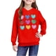 thumbnail image 5 of Sudadera con capucha y estampado de corazón de San Valentín, sudadera de manga larga para niños y niñas, chaqueta para niñas de talla mediana y grande., 5 of 7
