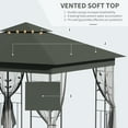 thumbnail image 4 of Outsunny 10' x 10' Patio Gazebo, Outdoor Gazebo Canopy, Grey, 4 of 9