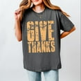 thumbnail image 2 of Give Thanks Block Distressed - Women's Heavyweight Graphic T-Shirt, 2 of 12